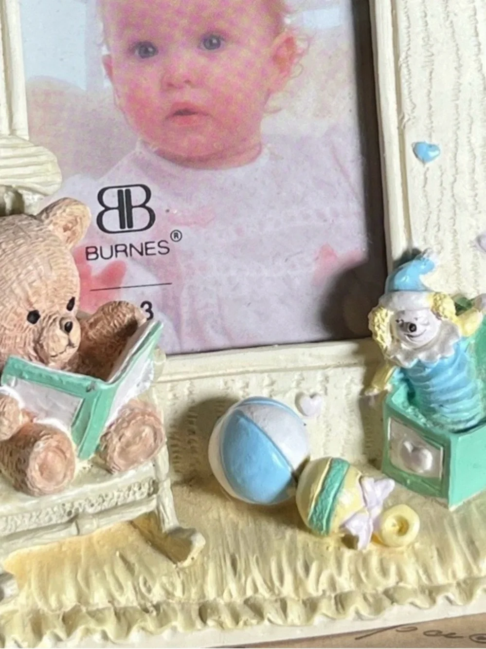 Fairy Figurine & Teddy Bear Photo Frame Set Nursery Cottagecore Decor